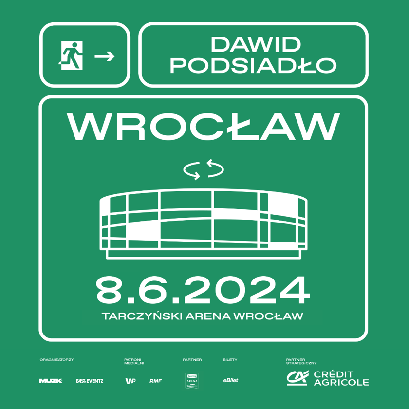 Dawid Podsiadło na Tarczyński Arenie Wrocław - informator koncertowy. Wejścia, parkingi, komunikacja