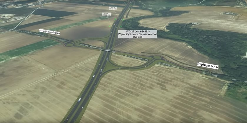 Wizaulizacje przebiegu trasy S8 między Bardem a Ząbkowicami Śląskimi