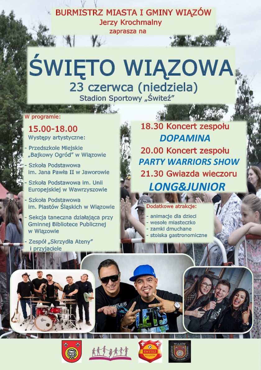 Program koncertów w Wiązowie
