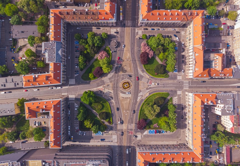 Zdjęcia Wrocławia z drona. Plac Kościuszki&nbsp;