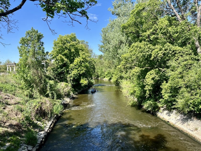 Rzeka Widawa na&nbsp; osiedlu Widawa