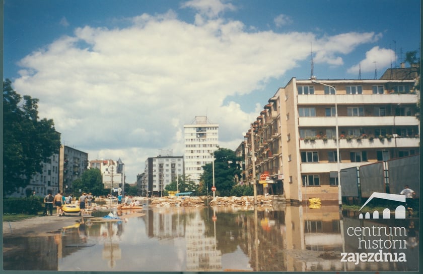 Wielka pow&oacute;dź we Wrocławiu, ul. Dworcowa&nbsp;