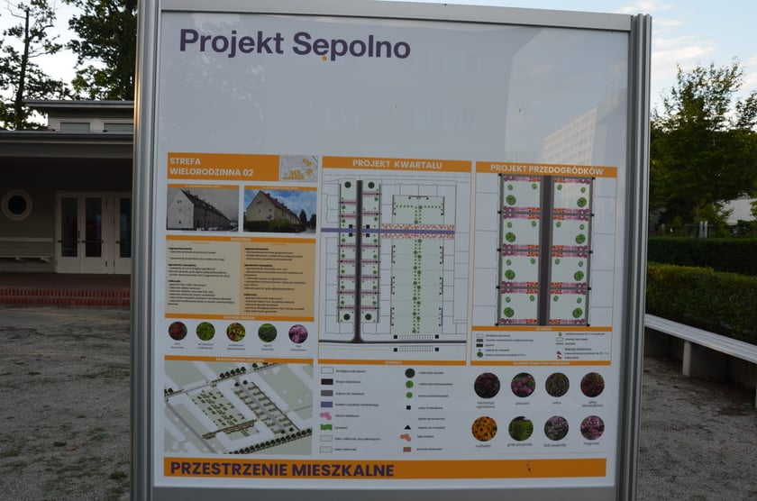 fragment wystawy plenerowej "Projekt Sępolno", Wrocław, 16.07.2024