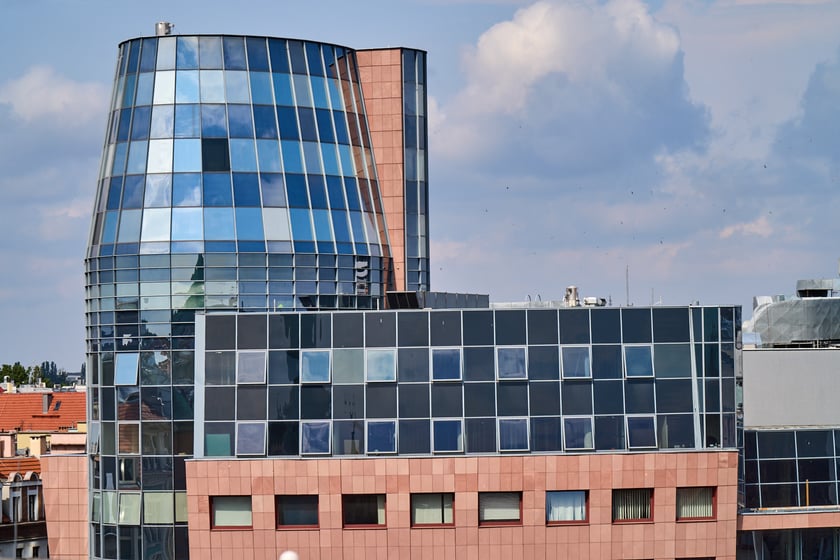 Panorama Wrocławia ze szczytu kamienicy na pl. Solnym