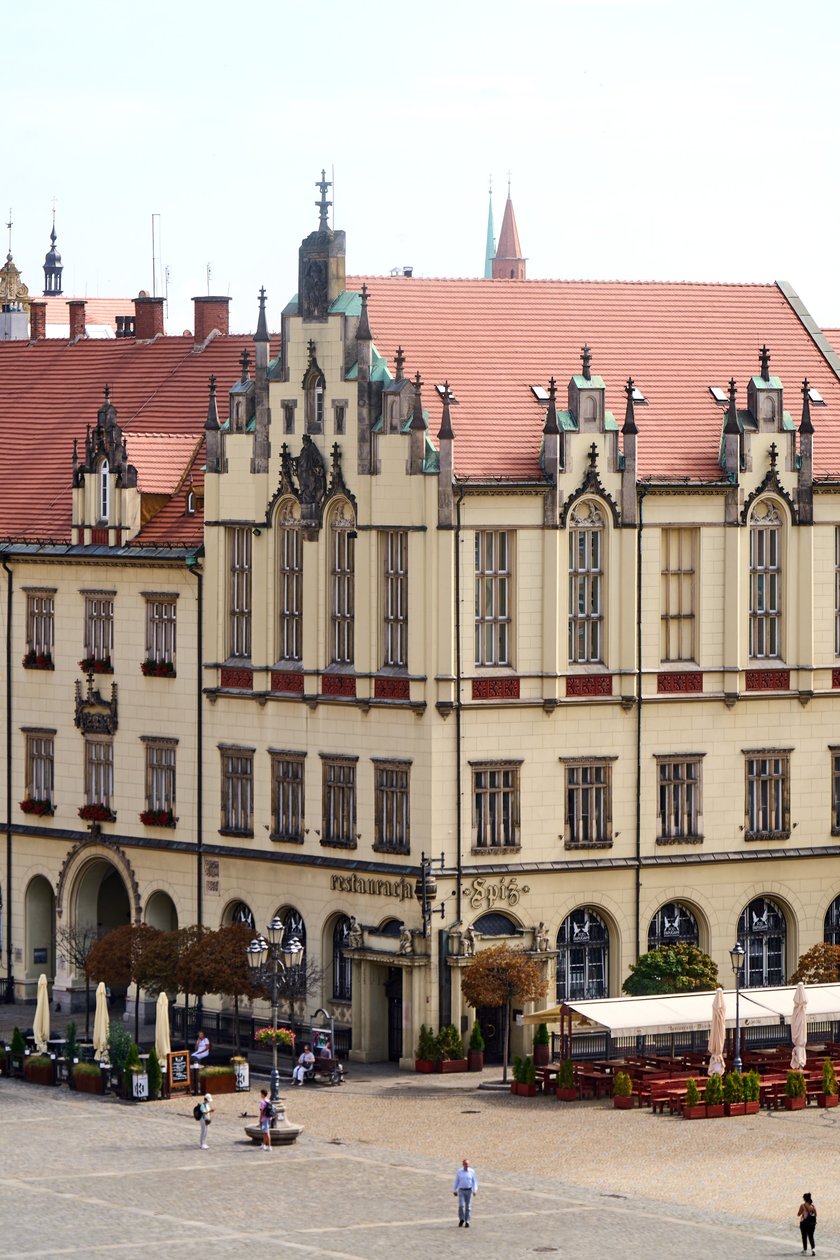 Panorama Wrocławia ze szczytu kamienicy na pl. Solnym