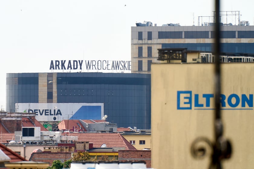 Panorama Wrocławia ze szczytu kamienicy na pl. Solnym