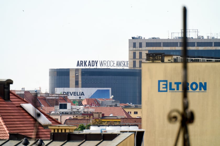 Panorama Wrocławia ze szczytu kamienicy na pl. Solnym