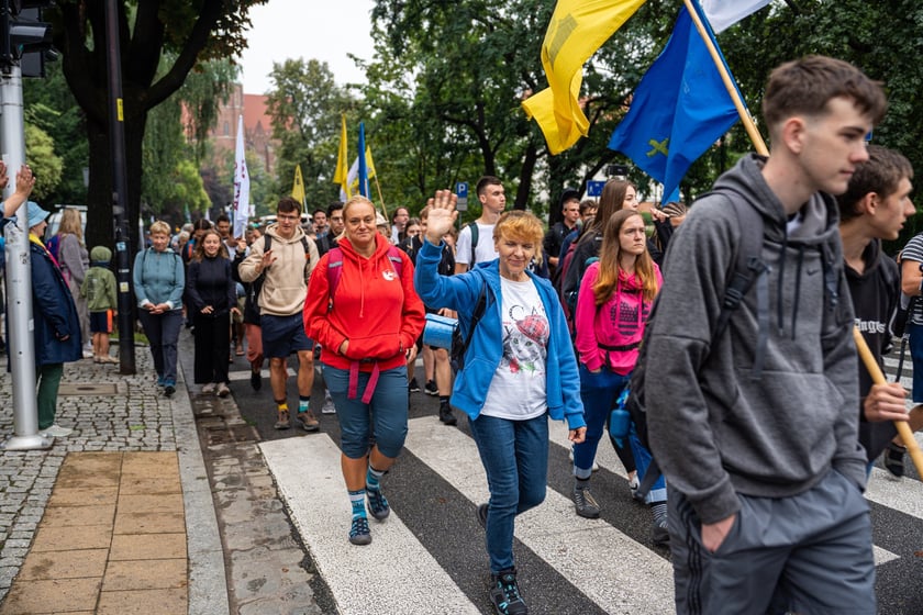 Początek pieszej pielgrzymki na Jasną Górę we Wrocławiu, 2 sierpnia 2024