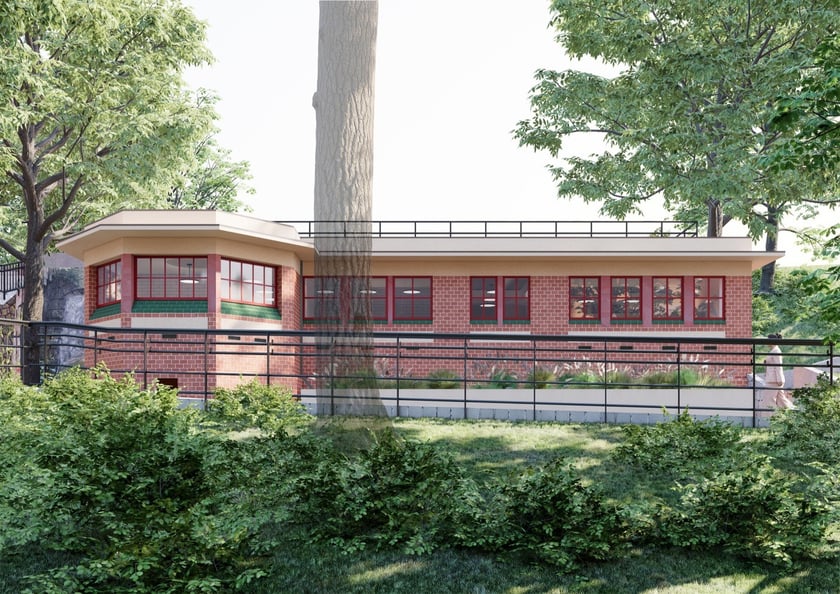 Wizualizacja do drugiego etapu rewitalizacji wzgórza z Bastionem Sakwowym