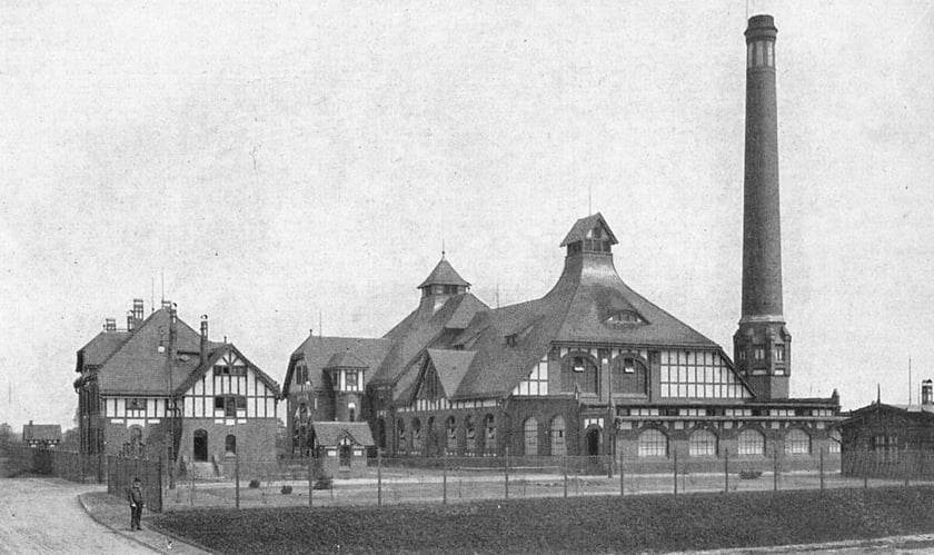 pompownia Świątniki na początku XX wieku