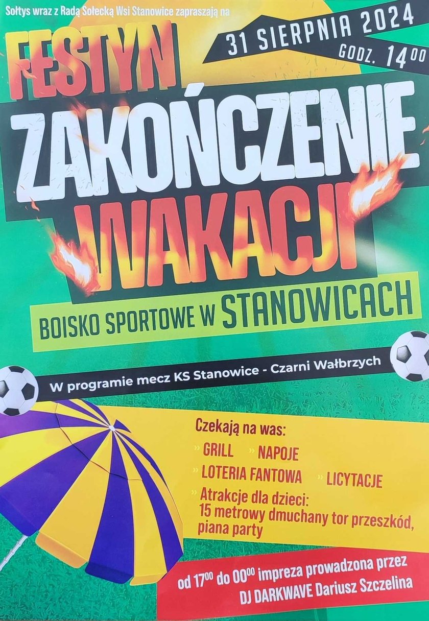 Festyn w Stanowicach. 31 sierpnia