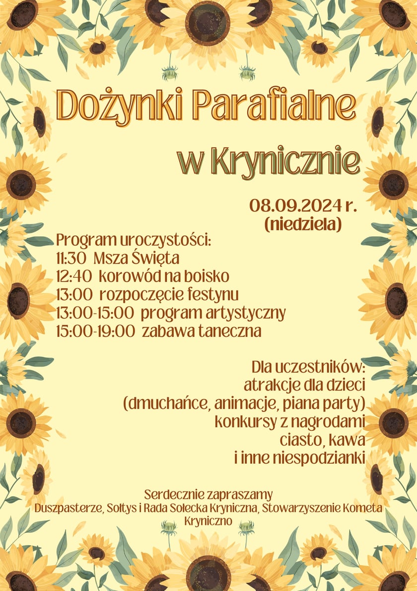 Dożynki w Krynicznie. 8 września&nbsp;