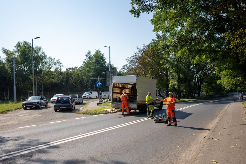 Stawianie umocnień na Stabłowicach (Leśnica), 18 września 2024 roku