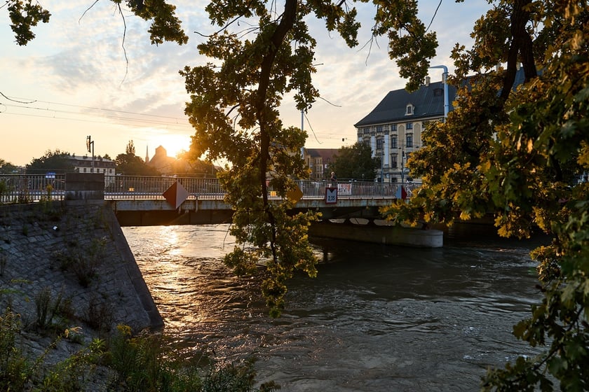 Odra we Wrocławiu, czwartek, 19 września rano