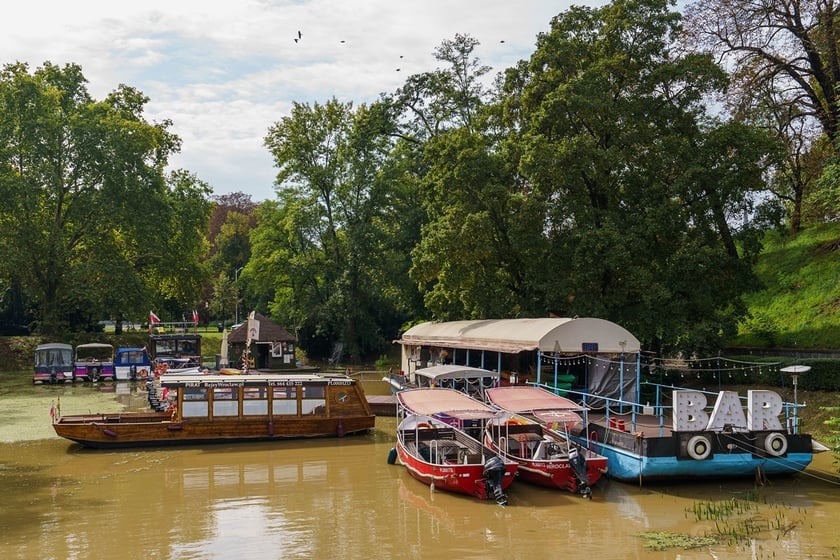 Statki i łodzie wrocławskiej żeglugi wycieczkowej na Odrze w okresie zagrożenia powodzią