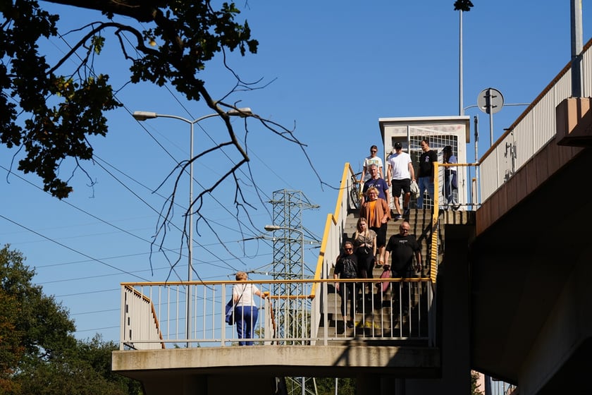Most Milenijny nad Odrą we Wrocławiu: Dobry widok na Odrę