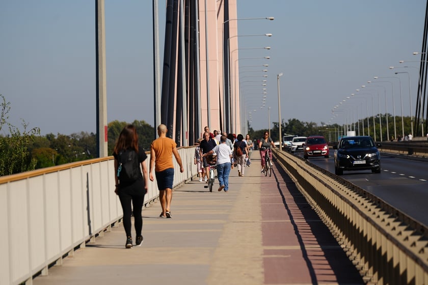 Most Milenijny nad Odrą we Wrocławiu: Dobry widok na Odrę