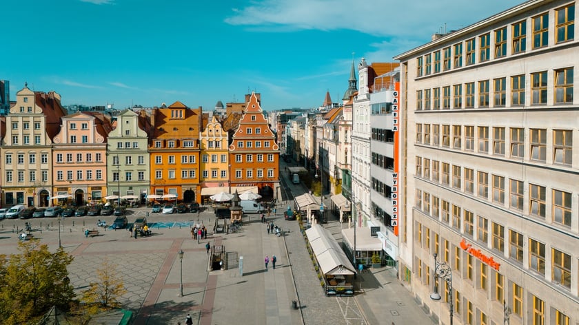 Wrocław z drona. Plac Solny&nbsp;