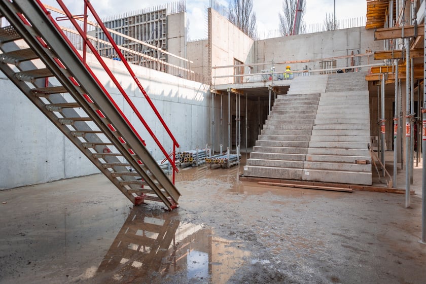 Budowa ZSP na Zwycięskiej (koniec lutego 2025 roku)