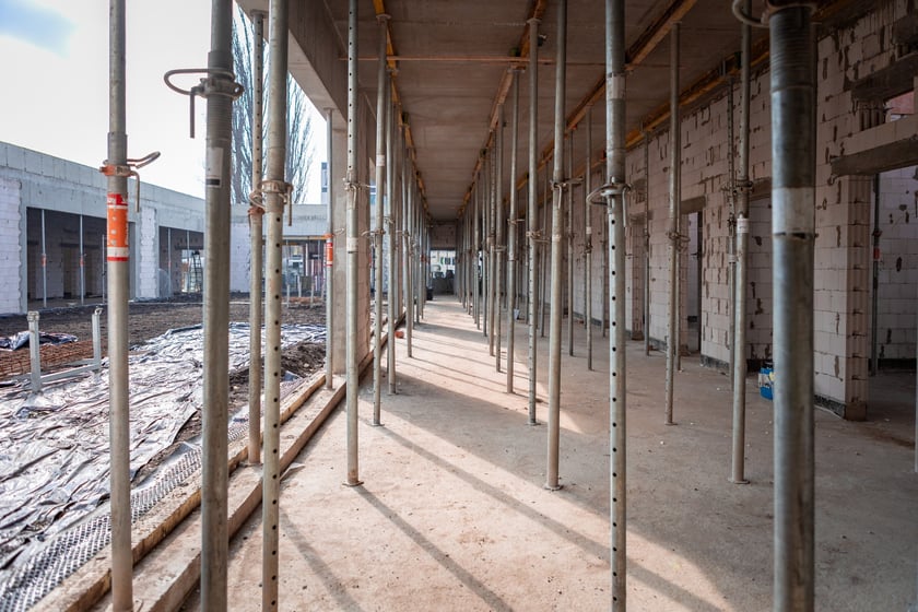 Budowa ZSP na Zwycięskiej (koniec lutego 2025 roku)