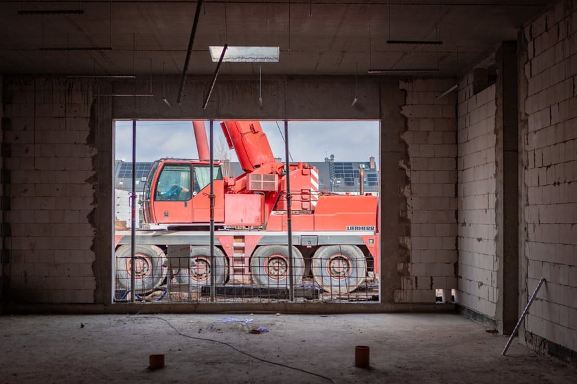 Budowa ZSP na Zwycięskiej (koniec lutego 2025 roku)