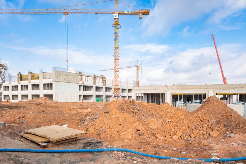 Budowa ZSP na Zwycięskiej (koniec lutego 2025 roku)