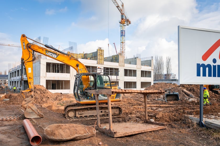 Budowa ZSP na Zwycięskiej (koniec lutego 2025 roku)