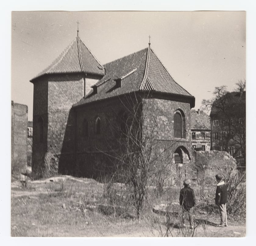 Kości&oacute;ł św. Marcina po odbudowie, 1962.