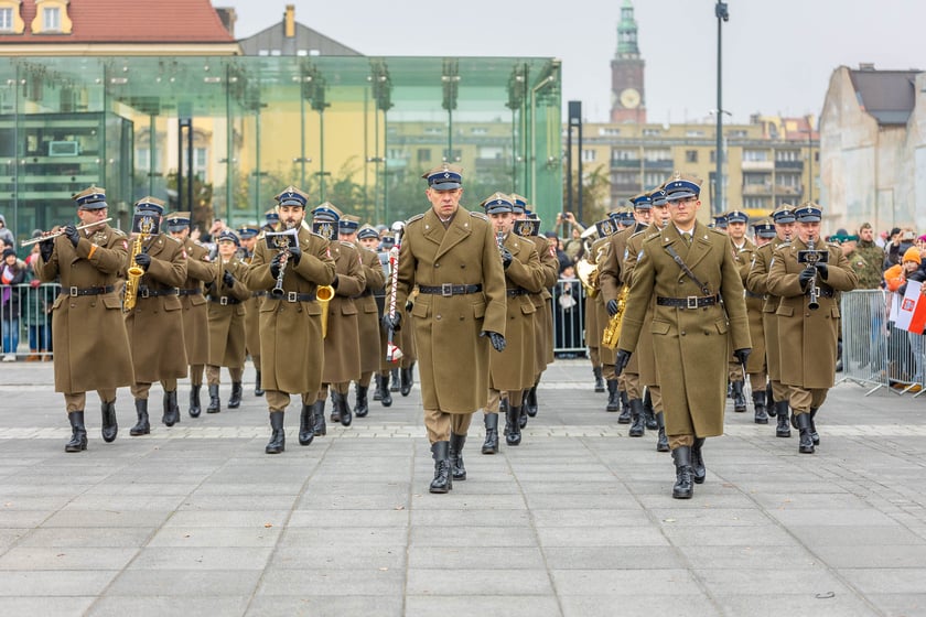 Uroczystości z okazji Narodowego Święta Niepodległości na placu Wolności we Wrocławiu - 11.11.2024