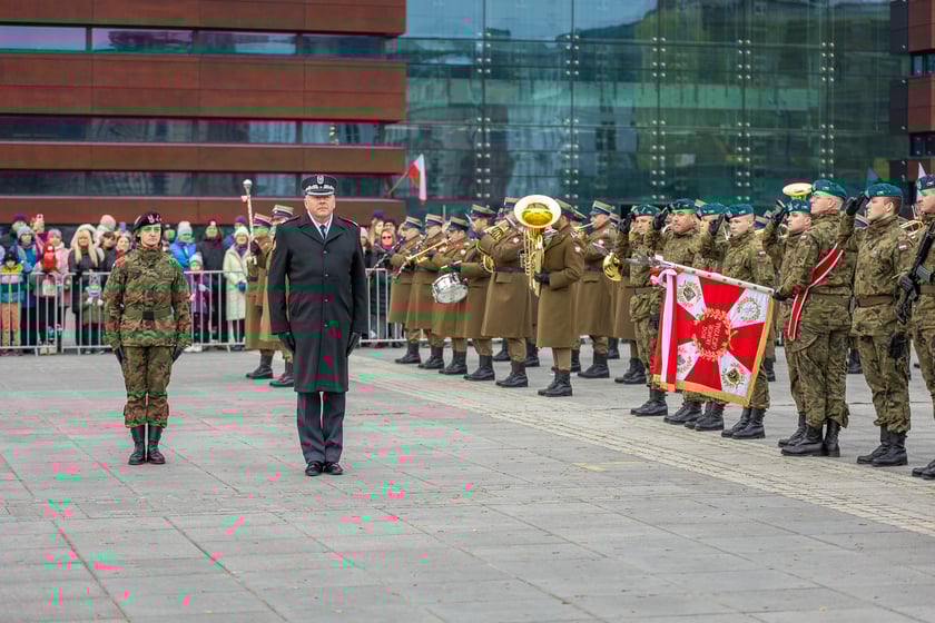 Uroczystości z okazji Narodowego Święta Niepodległości na placu Wolności we Wrocławiu - 11.11.2024