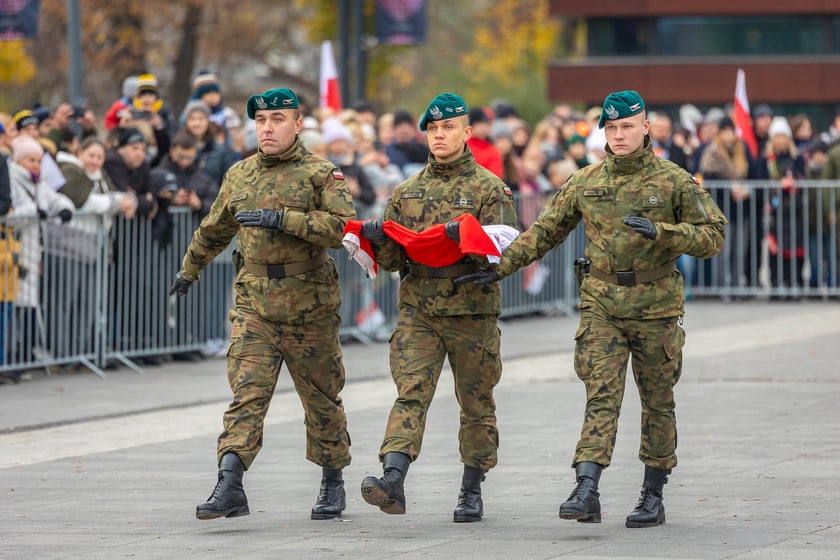 Uroczystości z okazji Narodowego Święta Niepodległości na placu Wolności we Wrocławiu - 11.11.2024