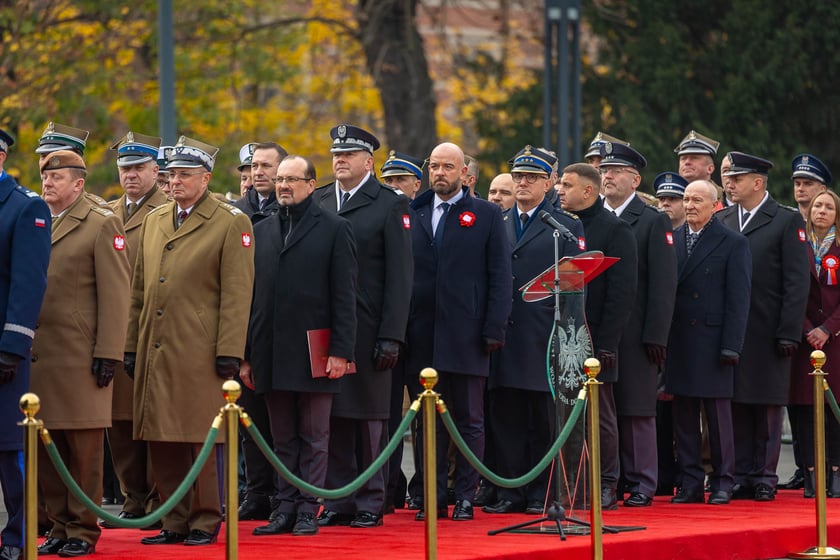 Uroczystości z okazji Narodowego Święta Niepodległości na placu Wolności we Wrocławiu - 11.11.2024