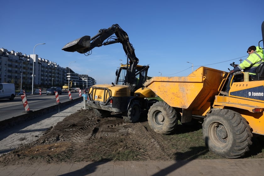 Budowa TAT na Jagodno w październiku 2024 roku