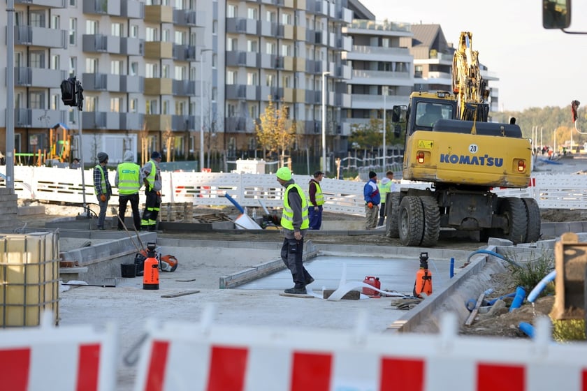 Budowa TAT na Jagodno w październiku 2024 roku