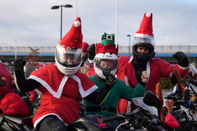 Przejazd Moto Mikołajów przez Wrocław, 07.12.2024