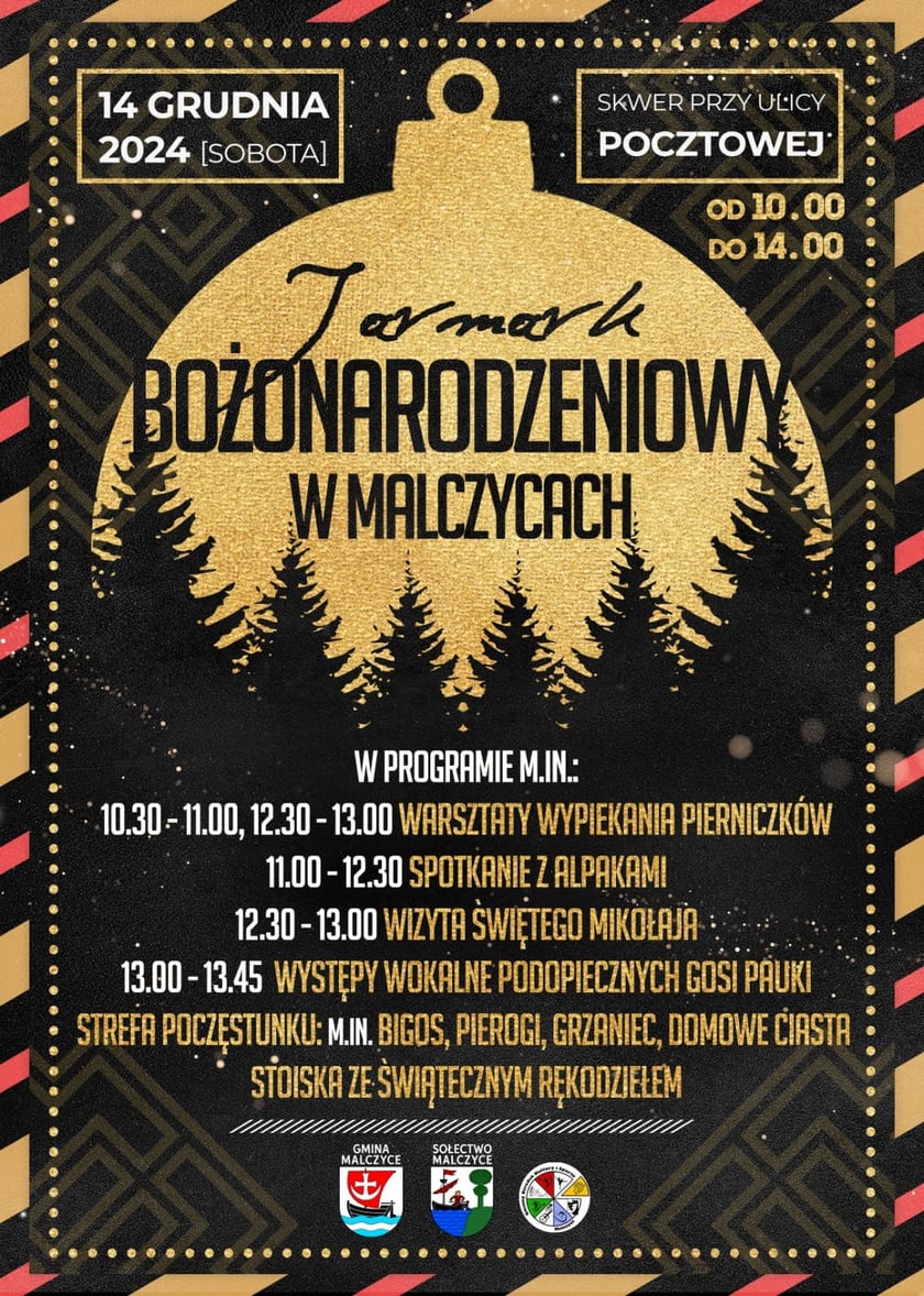 Program jarmarku w Malczycach, 14 grudnia, godz. 10-14