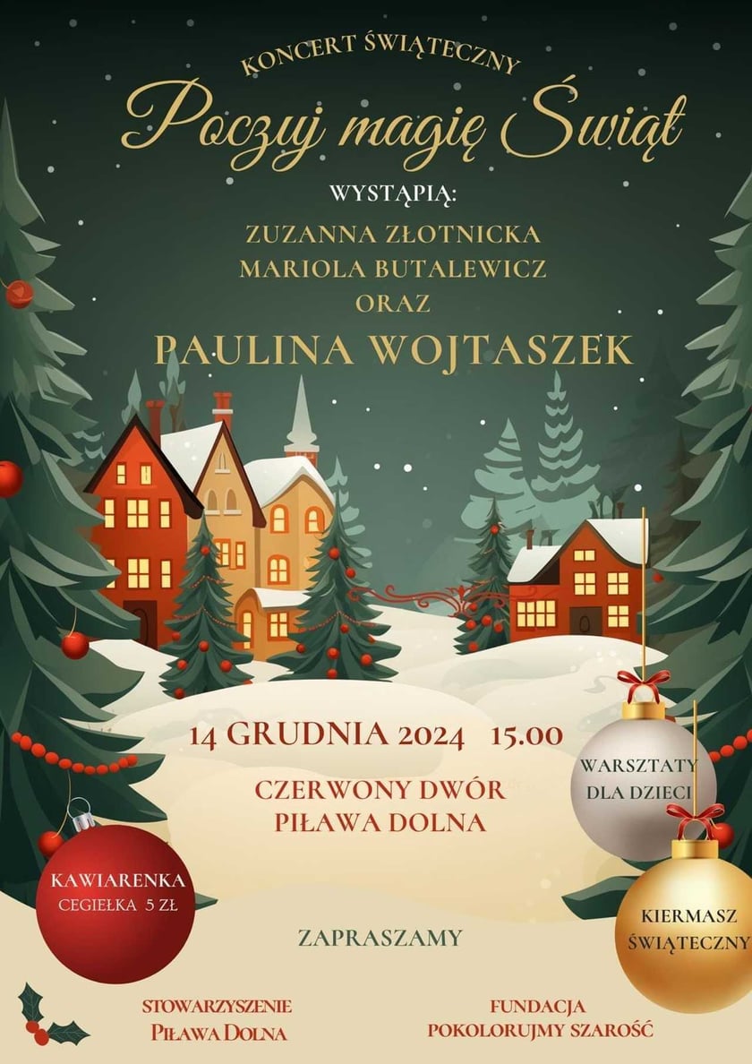 Program kiermaszu w Piławie, 14 grudnia, godz. 15