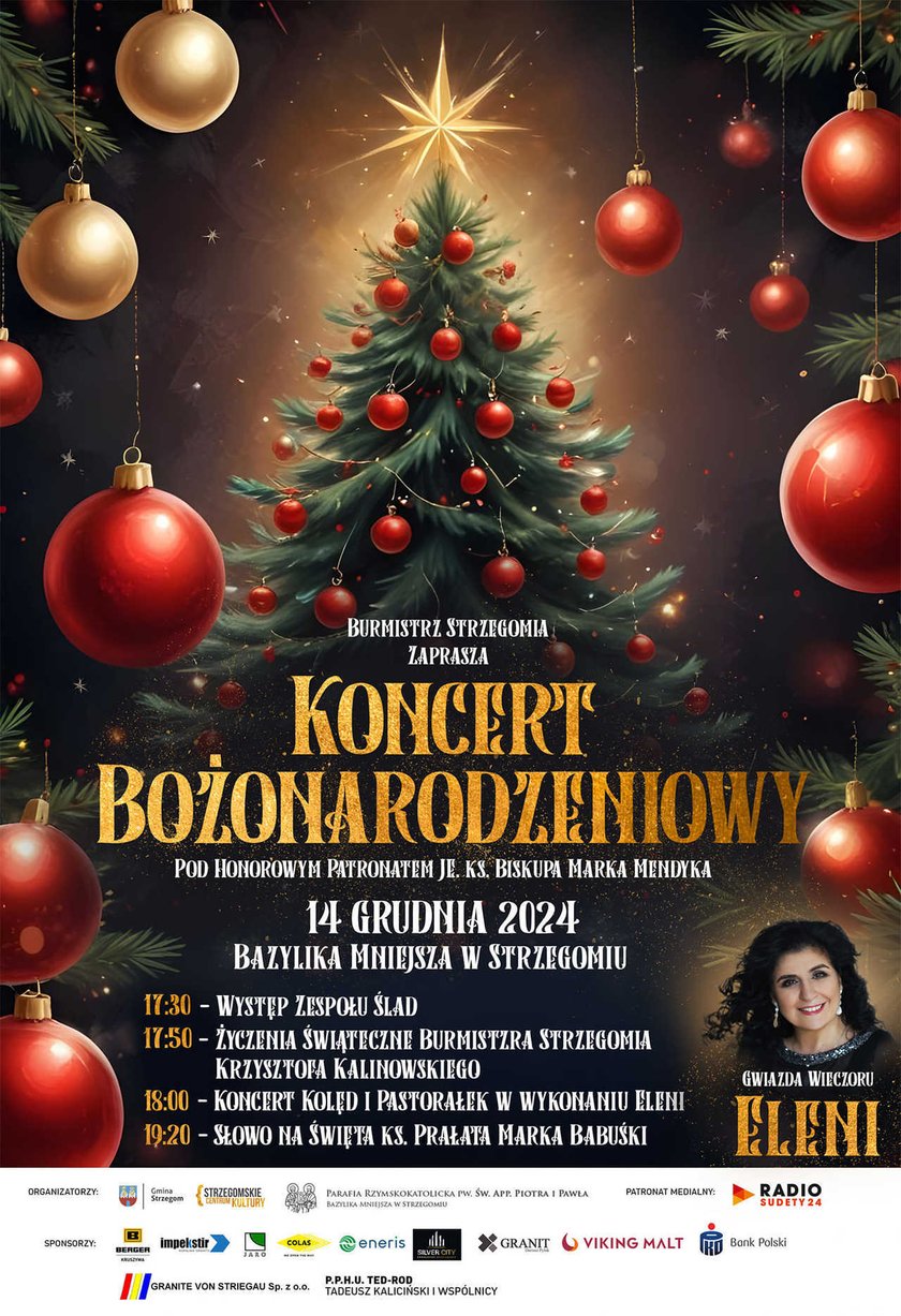Koncert w Strzegomiu, 14 grudnia, od godz. 17.30