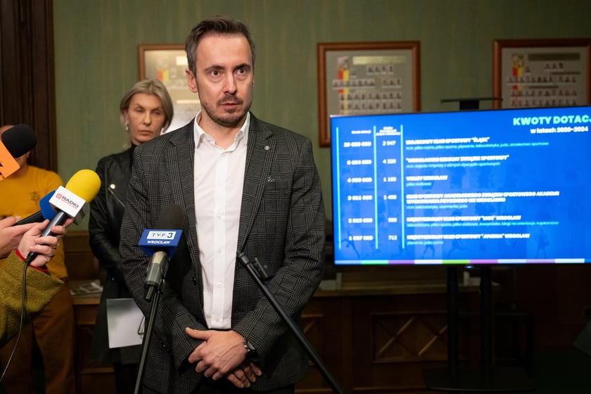 Miejskie dofinansowanie sportu dzieci i młodzieży - konferencja prasowa 16.12.2024 r.