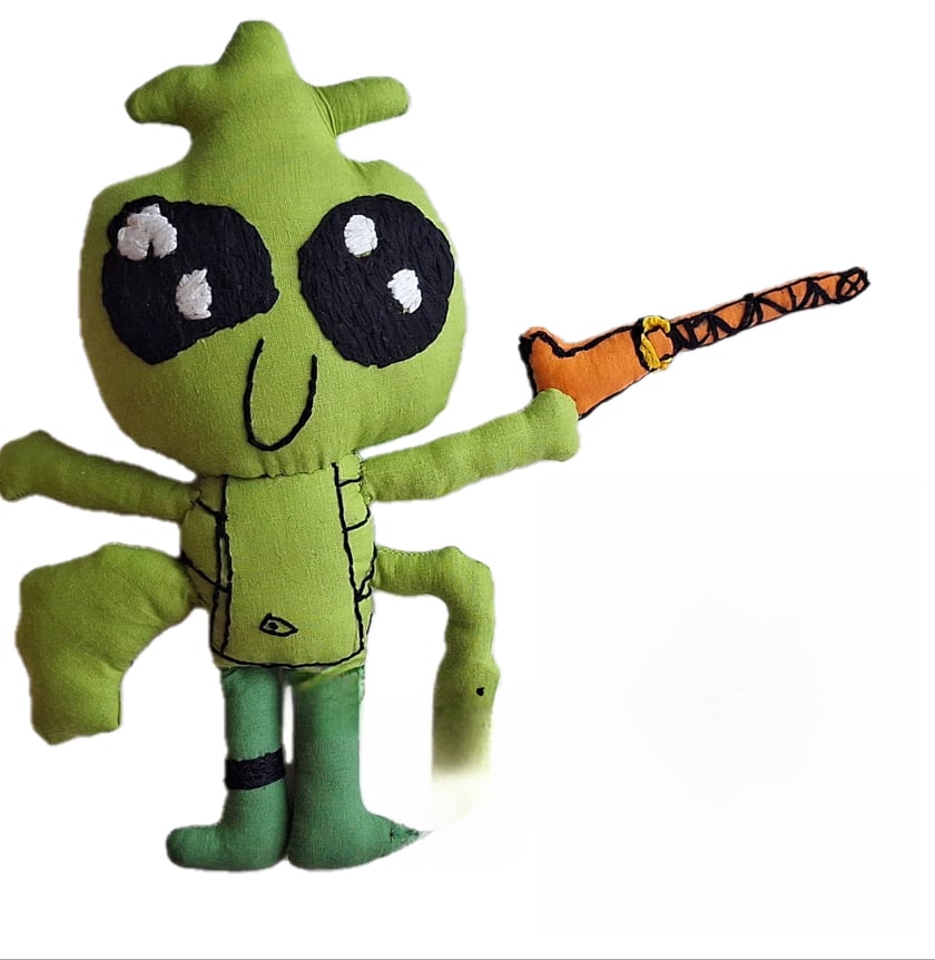 Maskotki uszyte na podstawie rysunk&oacute;w dziecięcych oraz same rysunki