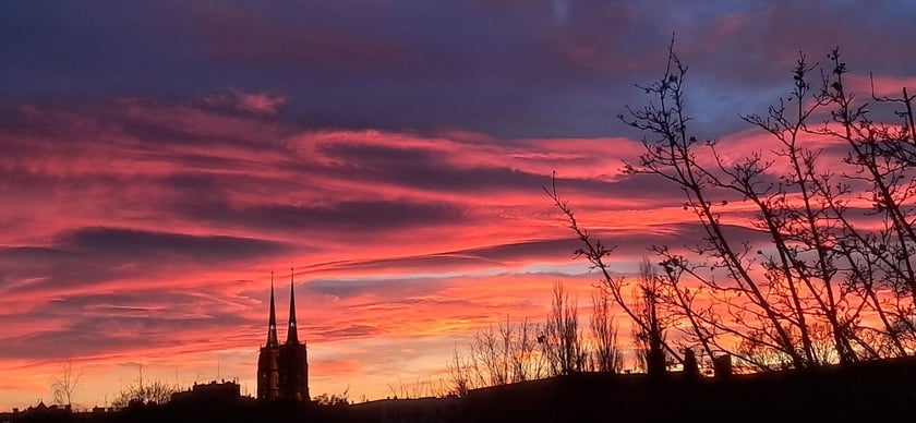 Niebo nad Wrocławiem - 1 stycznia 2025 r.