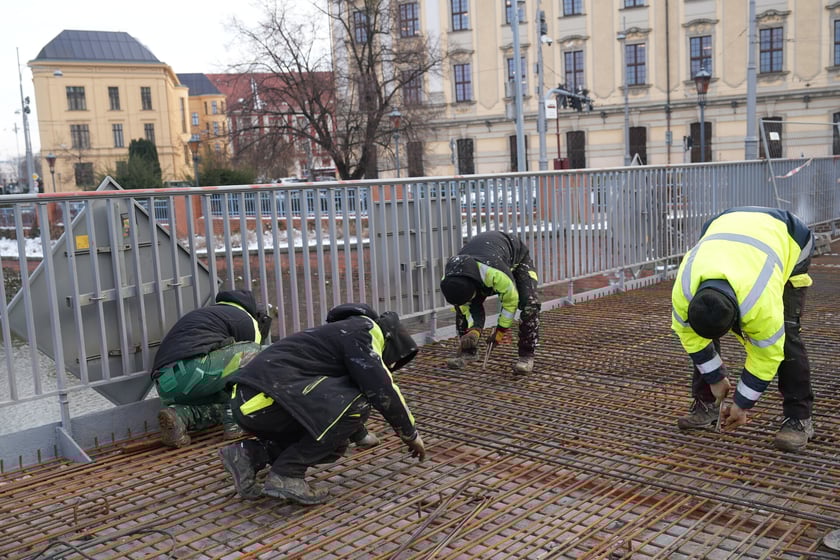 Remont mostów Uniwersyteckich (14 stycznia 2025)