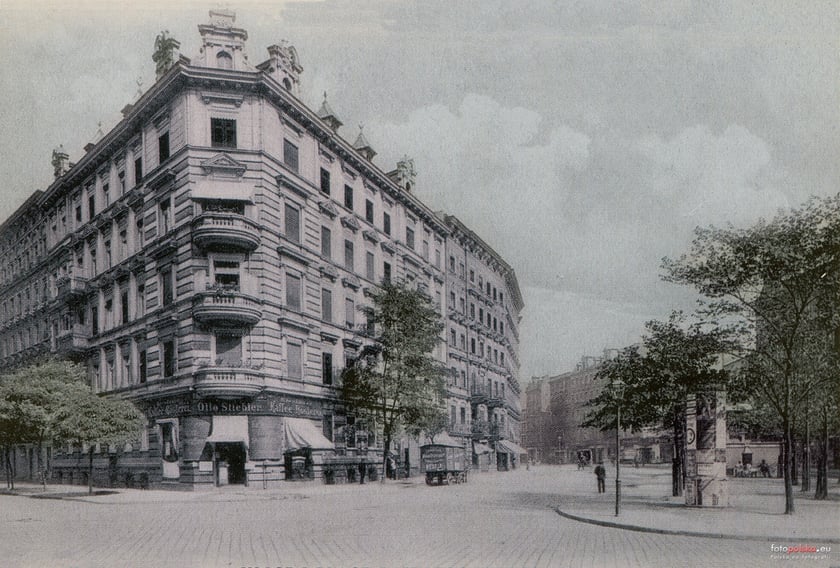 Widok na ulicę Jedności Narodowej na początku XX wieku