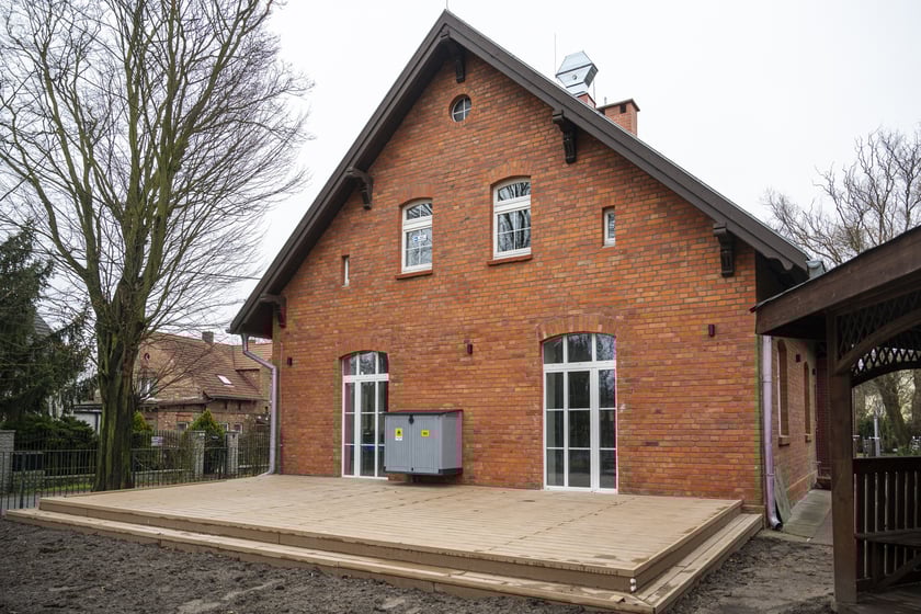 Budynek rady osiedla na Pawłowicach po przebudowie (styczeń 2025)