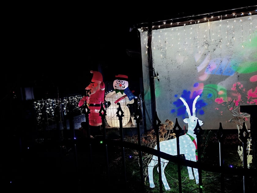 Przystrojone domy na Kowalach