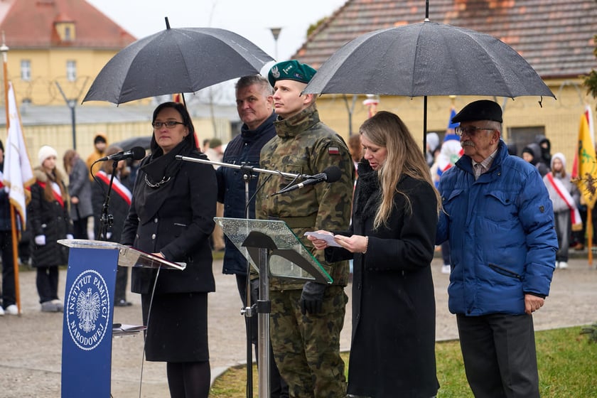 Uroczystości upamiętniające ofiary marszu śmierci. Wrocław, Leśnica, 23.01.2025