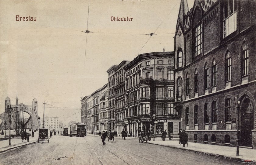 Skrzyżowanie ul. Słowackiego i Kujawskiej w roku 1910