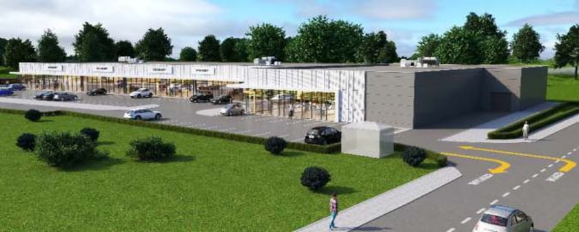 wizualizacja centrum handlowego przy ul. Średzkiej