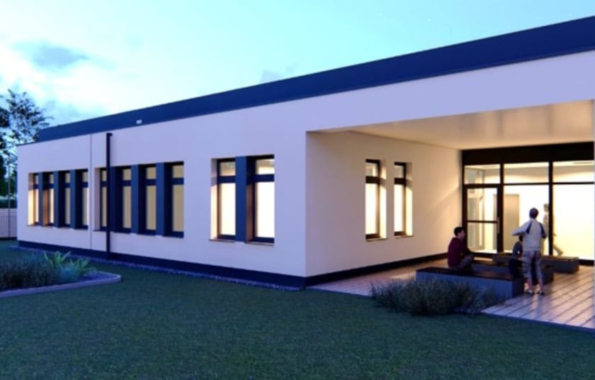 Wizualizacja ośrodka dla osób w kryzysie bezdomności przy ul. Popielskiego 8