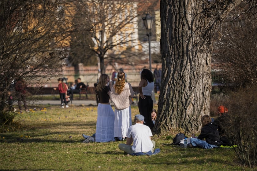 Spacerowicze we Wrocławiu
